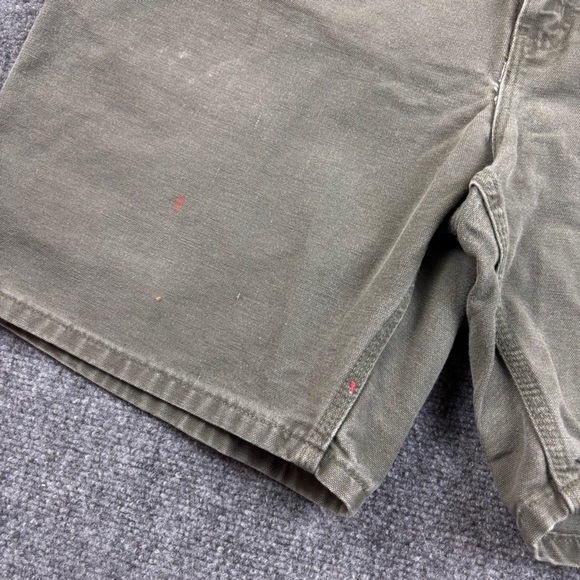 CARHARTT Men’s Washed Duck Work Shorts Green Utility Cargo shorts size: 38 - Picture 5 of 9